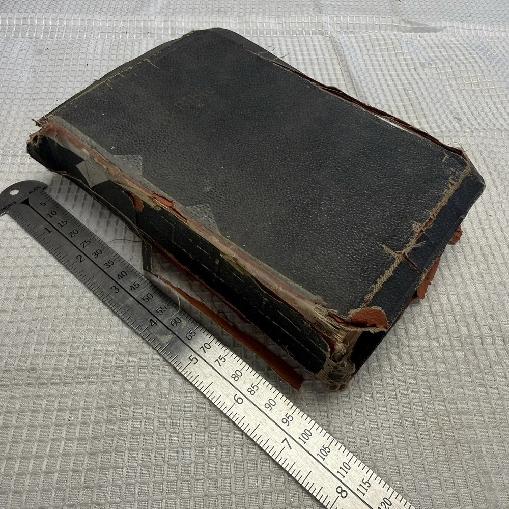 1904 Holy Bible A.J Holman Vintage Pronouncing Edition Leather USA KJV Rough